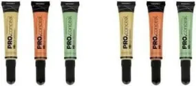 Bingeable HD Pro Conceal (Concealer) Yellow, Green, Orange Concealer (Yellow, Green, Orange) (Pack of 6)