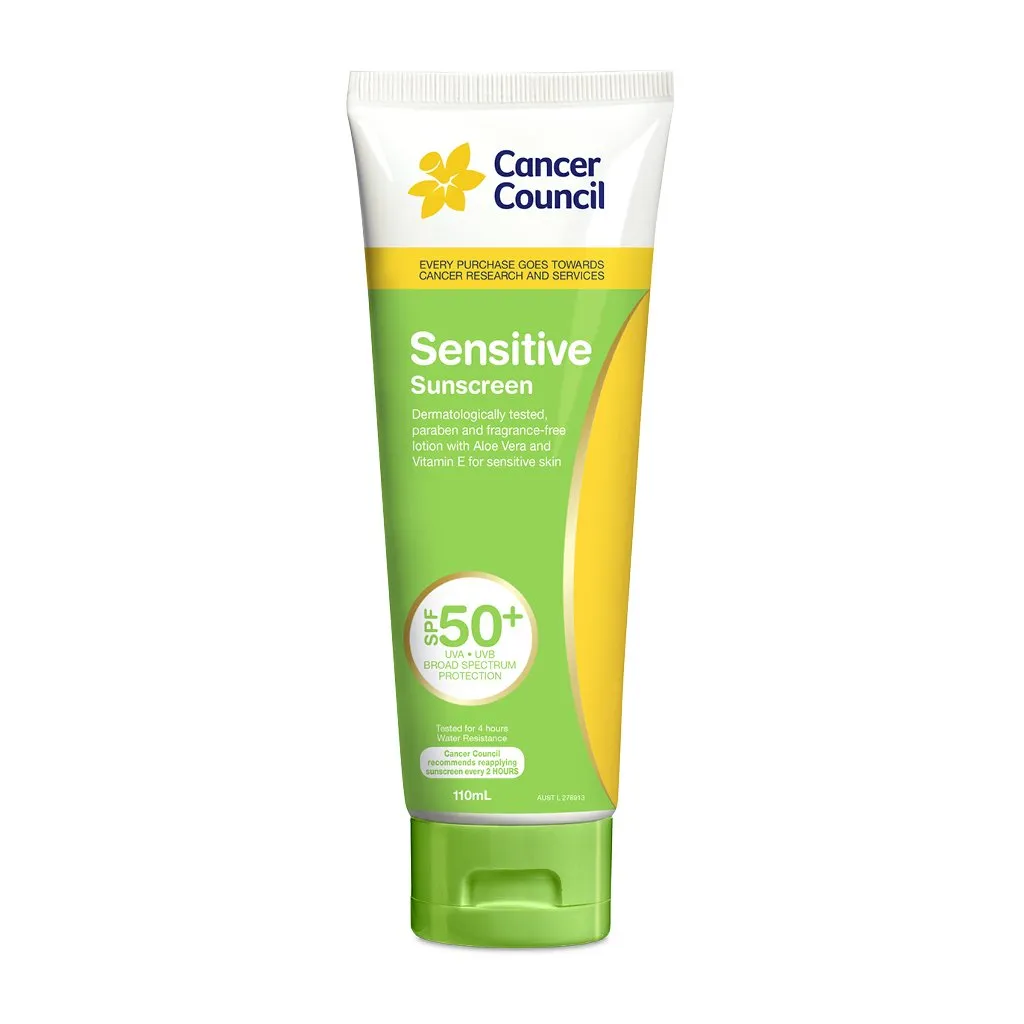Cancer Council Sensitive Sunscreen SPF50  110ml