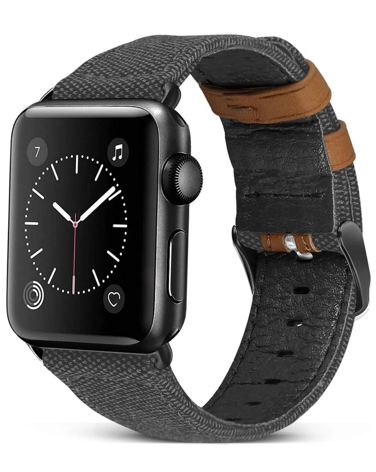 Canvas Leather Lined Band For Apple Watch Multiple Colors Available