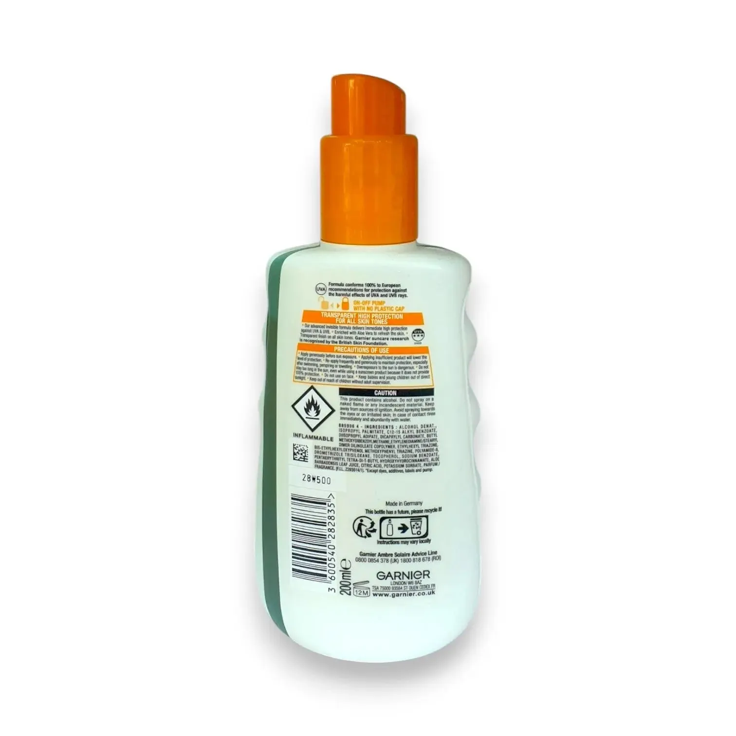 Garnier Ambre Solaire Invisible Protect Sunscreen 200ml