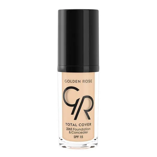 Golden Rose Total Cover 2 In 1 Mini Foundation & Concealer (Mini)