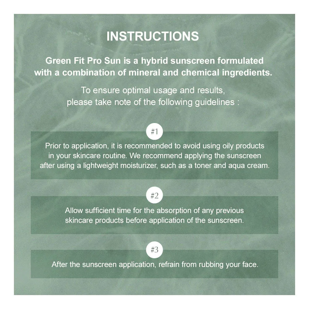 Green Fit Pro Sun SPF 50  / PA    