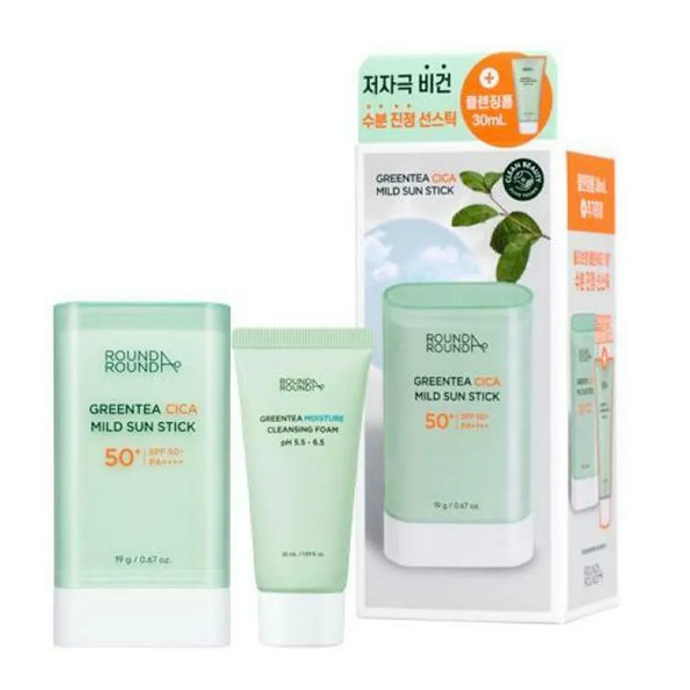 Greentea Cica Sun Stick SPF50 /PA     [Special Set with FREE Mini Cleansing Foam]