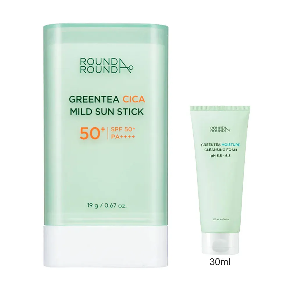 Greentea Cica Sun Stick SPF50 /PA     [Special Set with FREE Mini Cleansing Foam]