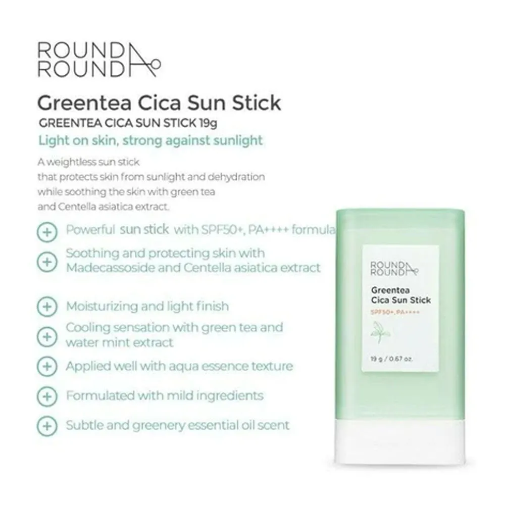 Greentea Cica Sun Stick SPF50 /PA     [Special Set with FREE Mini Cleansing Foam]