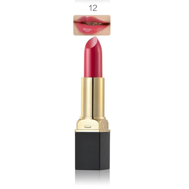 HUAMIANLI Brand Purple Red 12 Colors Matte Lipstick Makeup Moisturizing Lip Balm Lip Stick Waterproof Lipgloss Cosmetics #229191