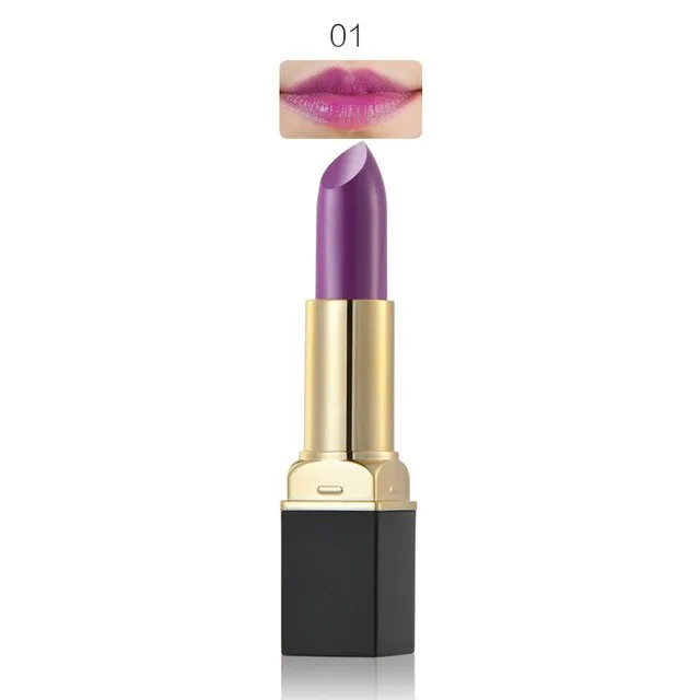 HUAMIANLI Brand Purple Red 12 Colors Matte Lipstick Makeup Moisturizing Lip Balm Lip Stick Waterproof Lipgloss Cosmetics #229191