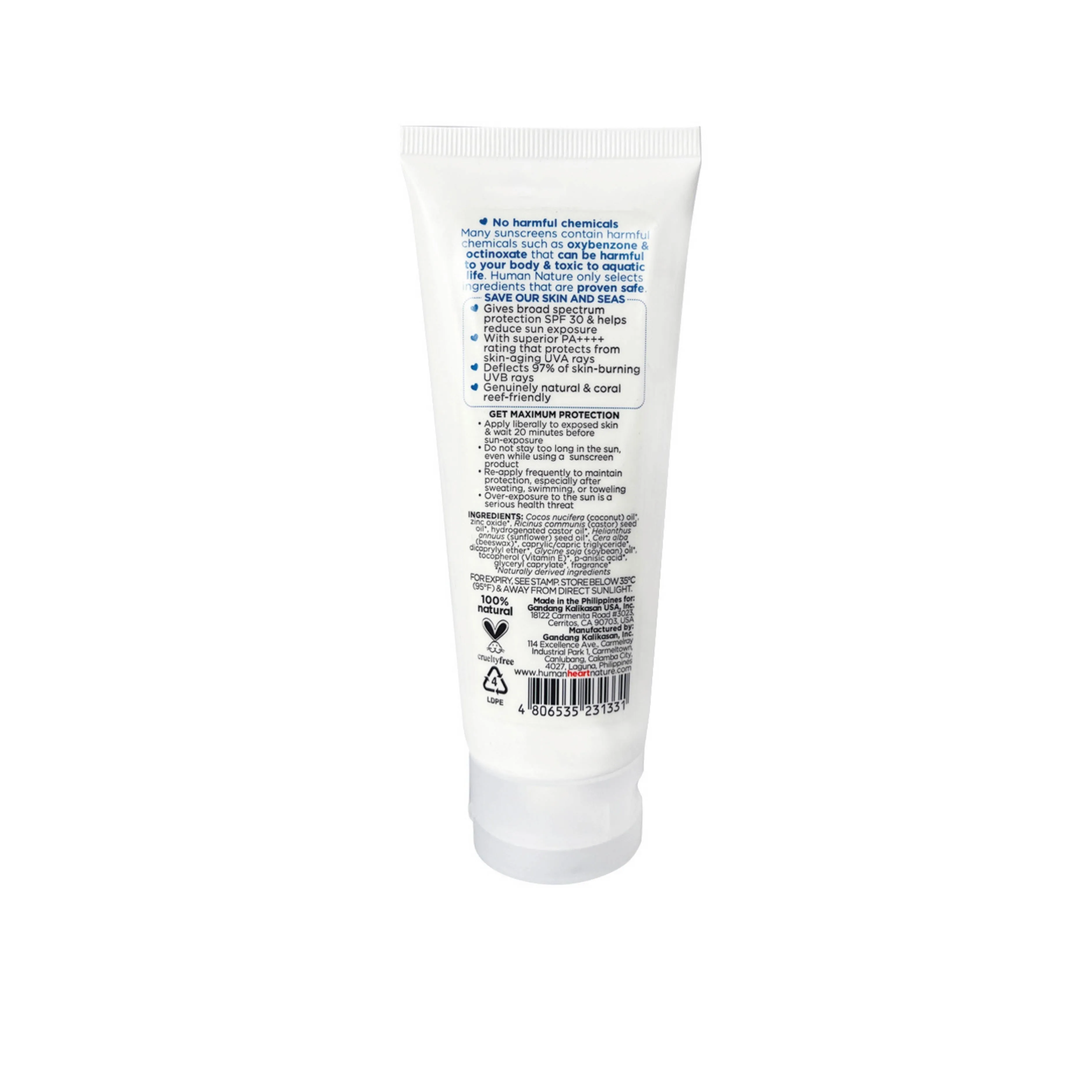 Human Nature Safe Protect Mineral Sunscreen 100g SPF30 PA    
