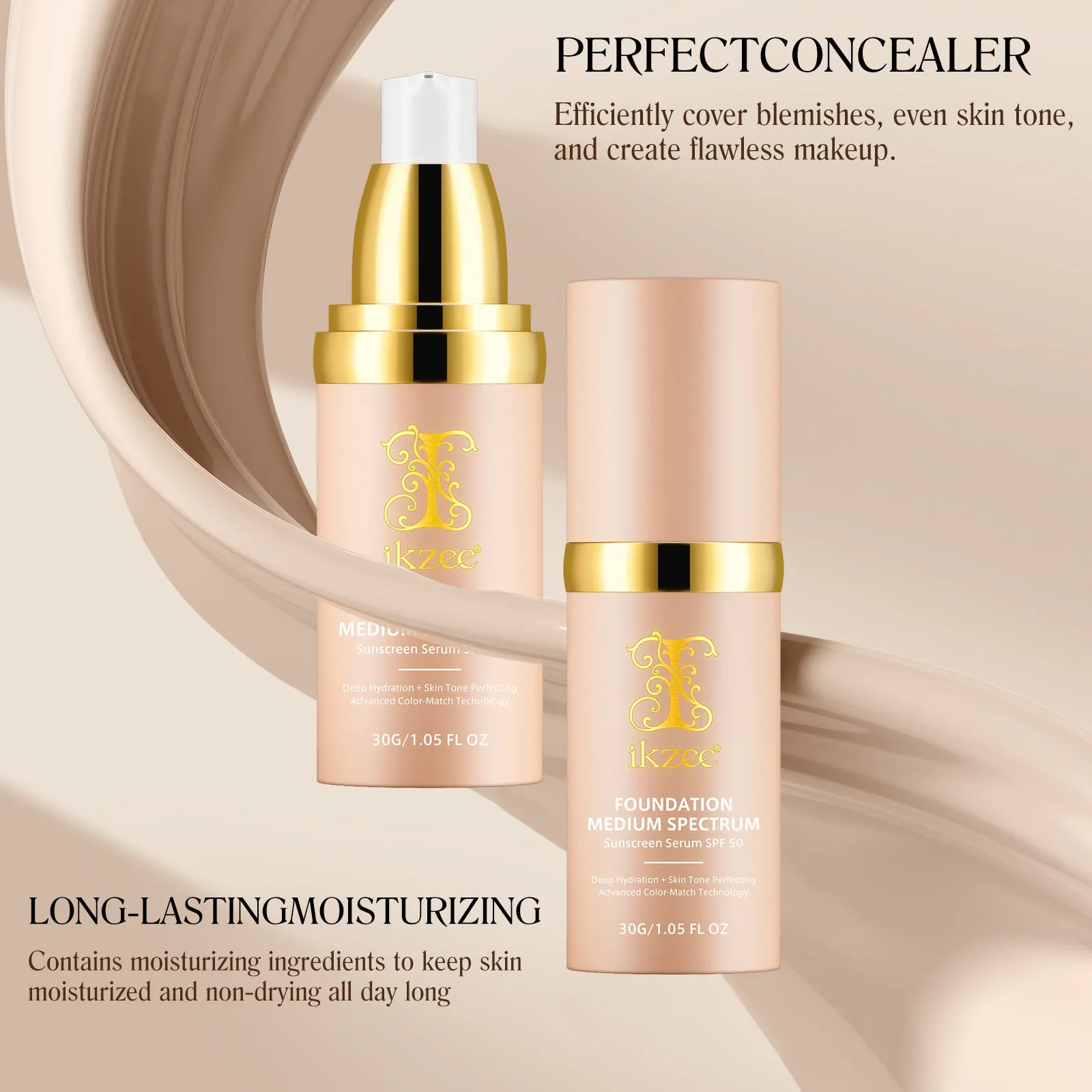 IKZEE FOUNDATION MEDIUM SPECTRUM Sunscreen Serum SPF 50