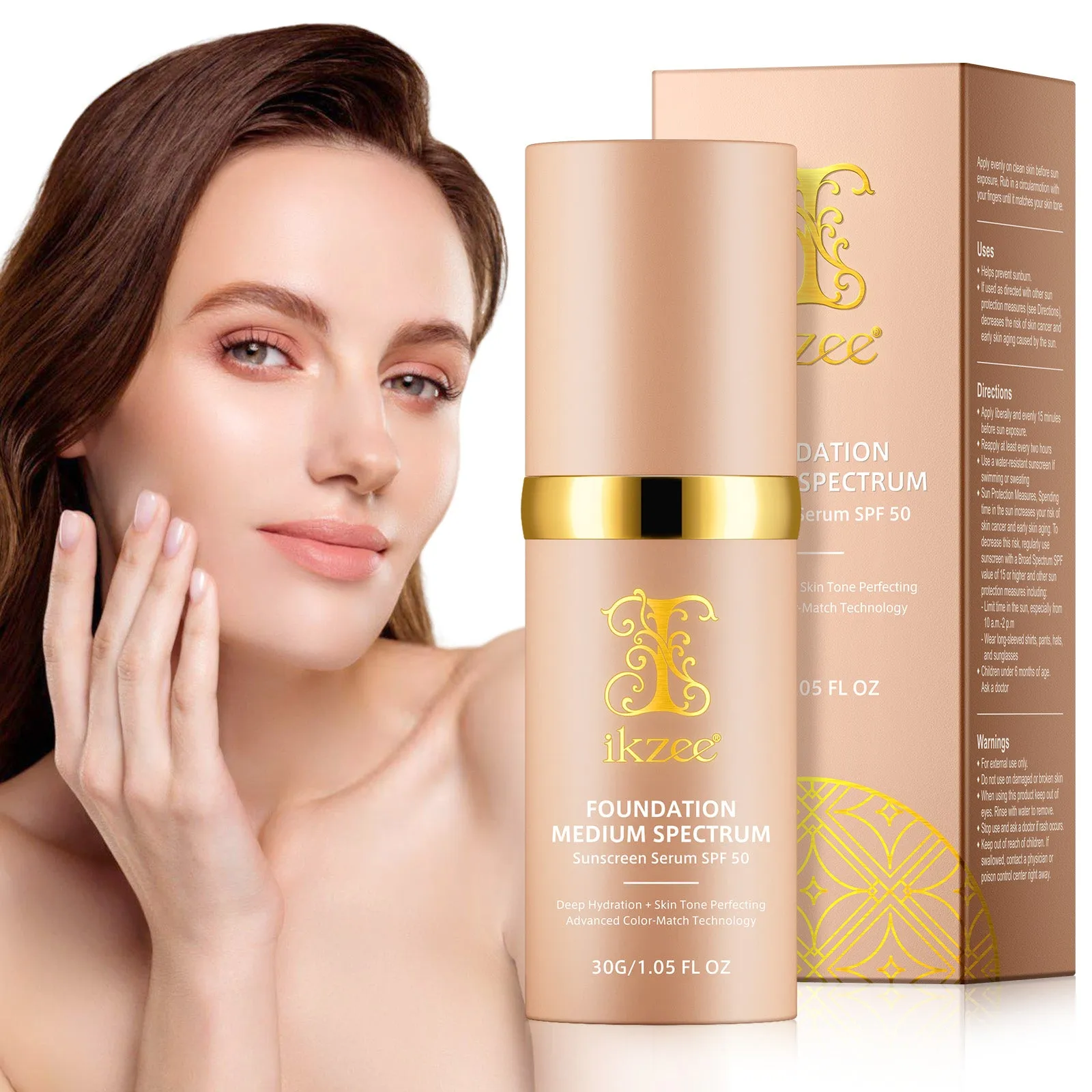 IKZEE FOUNDATION MEDIUM SPECTRUM Sunscreen Serum SPF 50