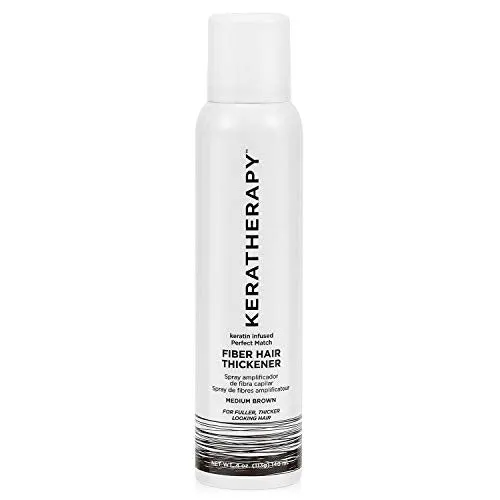 KERATHERAPY Perfect Match FIBER HAIR THICKENER- Medium Brown 4 oz