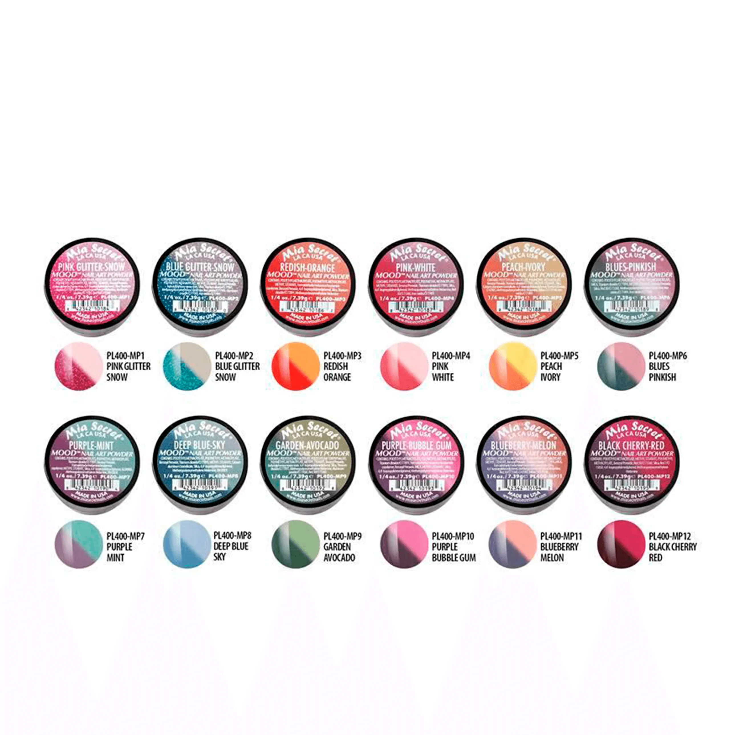 Mood Acrylic Powder Collection 12 Pcs Mix