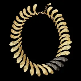 Samara Necklace - Small Two Tone Contour Gunmetal/Gold