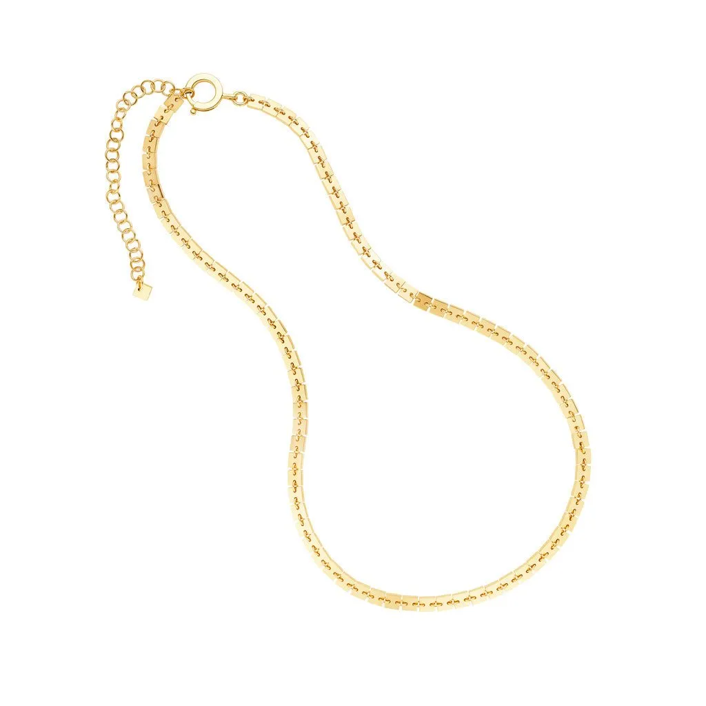 Short Yellow Gold Foundation Chain Necklace
