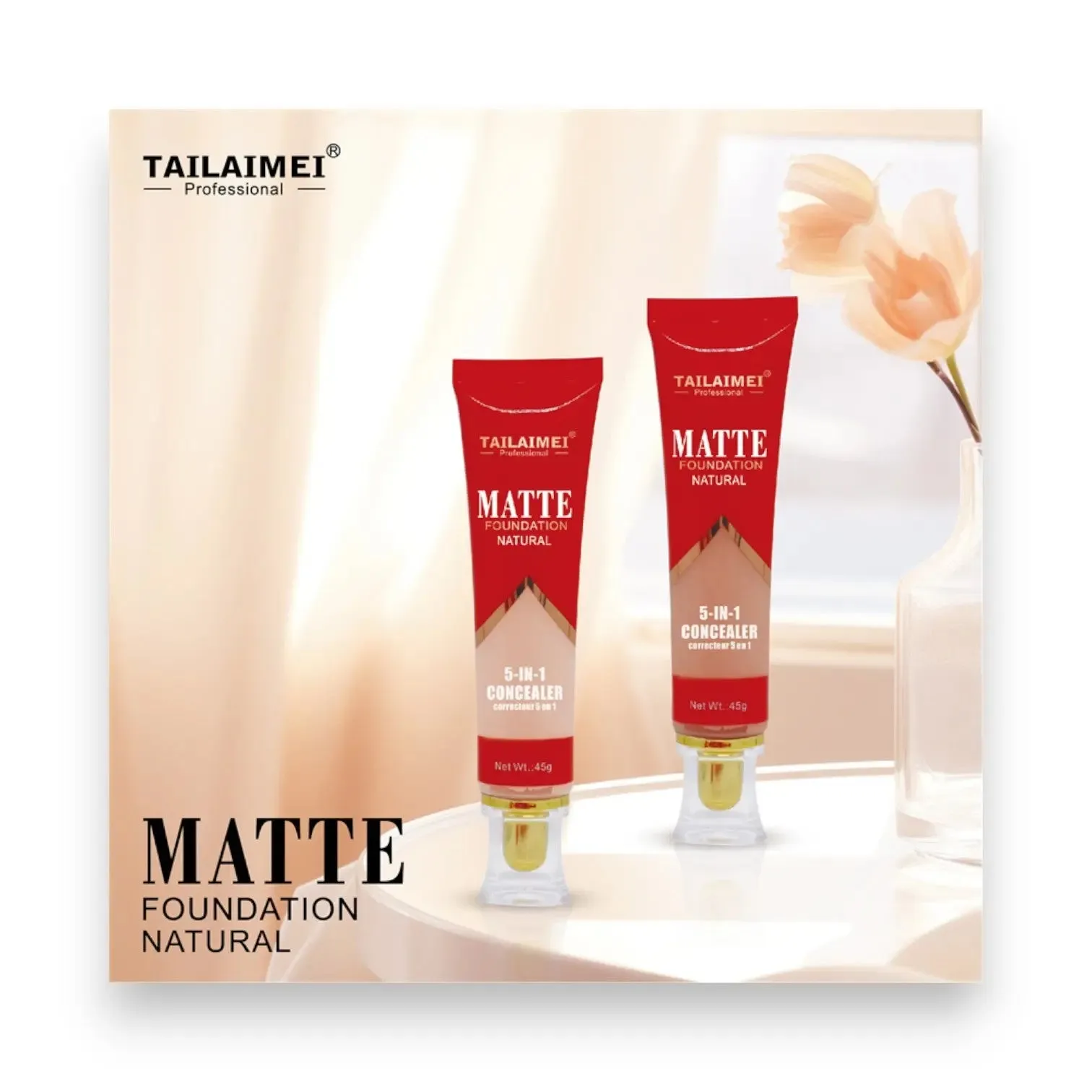 Tailaimei Matte Foundation 5 in 1 Concealer 45g
