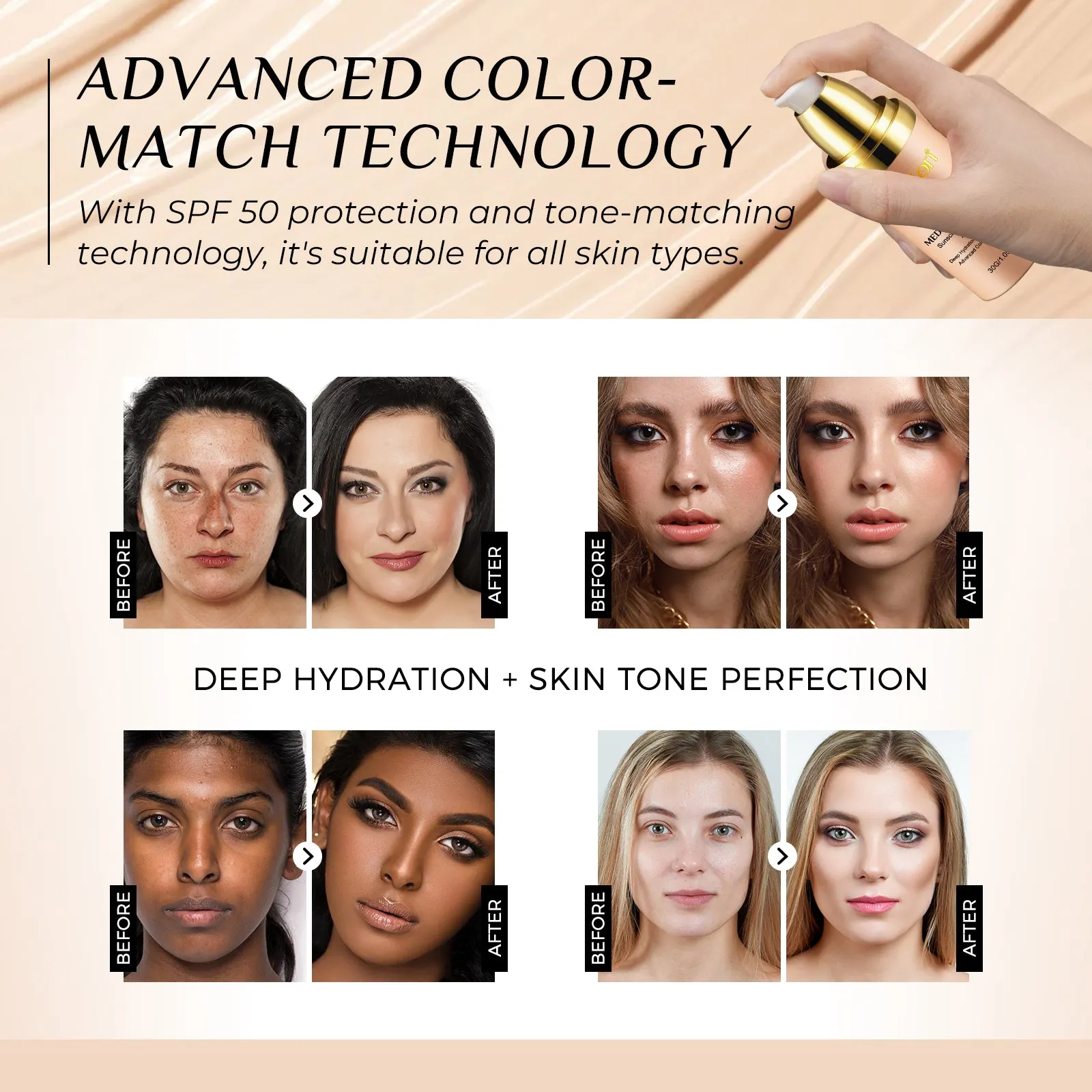 Tivlon FOUNDATION MEDIUM SPECTRUM Sunscreen Serum SPF 50