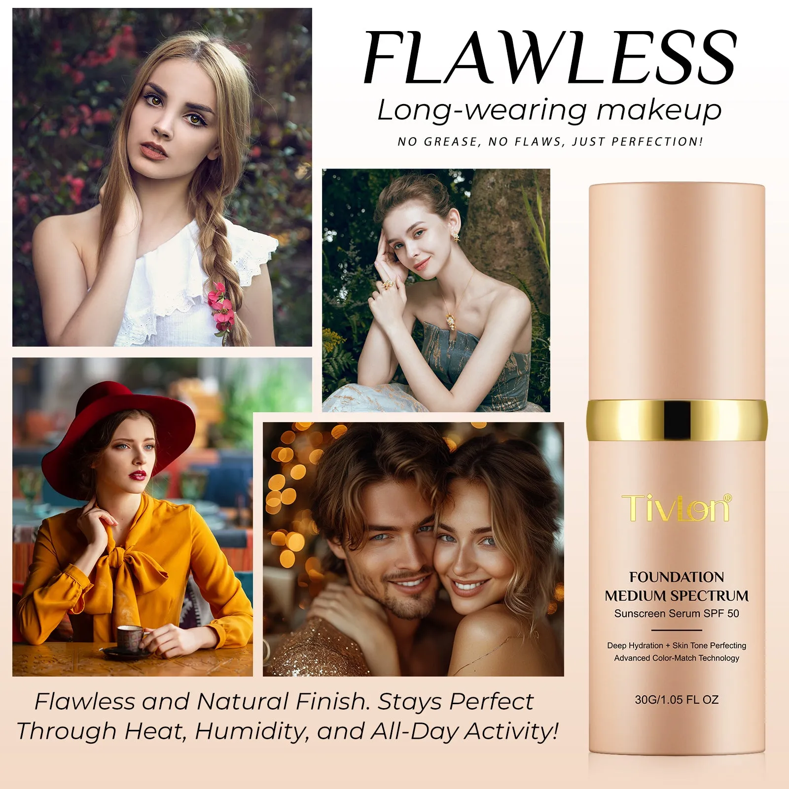 Tivlon FOUNDATION MEDIUM SPECTRUM Sunscreen Serum SPF 50